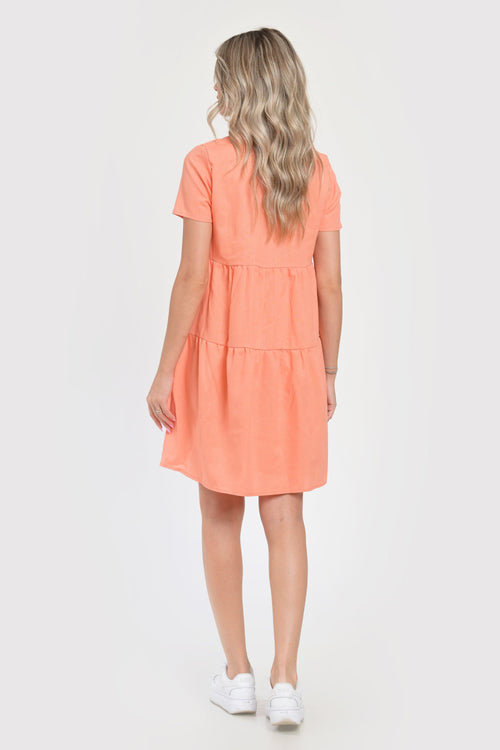 Rochie coral Emily Natalee Fashion