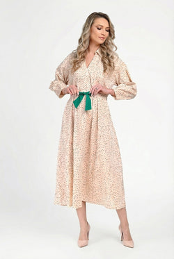 Rochie damă din bumbac cu imprimeu delicat Amelia Natalee Fashion