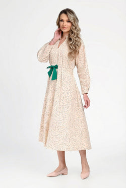 Rochie damă din bumbac cu imprimeu delicat Amelia Natalee Fashion