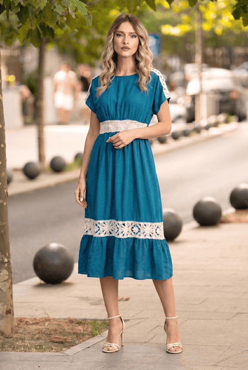 Rochie damă turcoaz Soraya Natalee