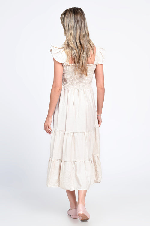 Rochie dama vara crem Valerica Natalee