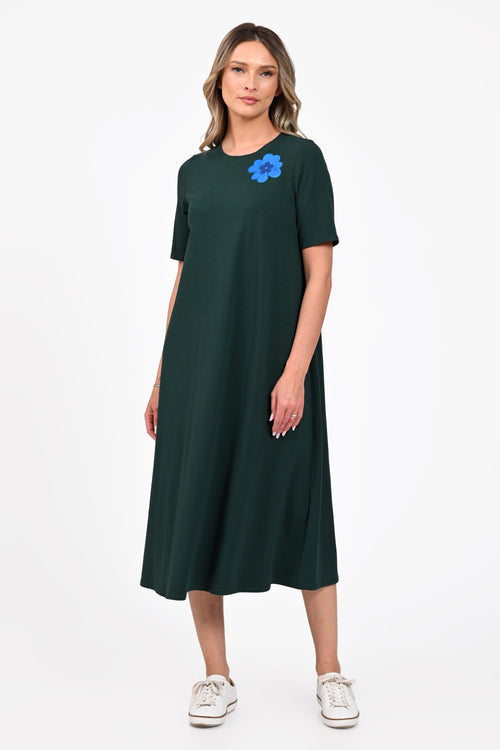 Rochie Eranthe A line midi verde Eranthe