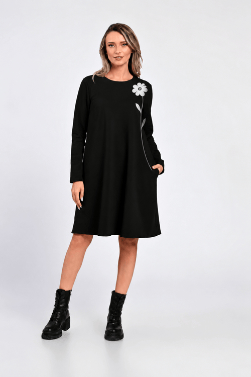 Rochie Eranthe A line neagra Eranthe
