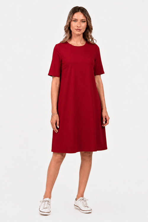 Rochie Eranthe casual burgundy Eranthe