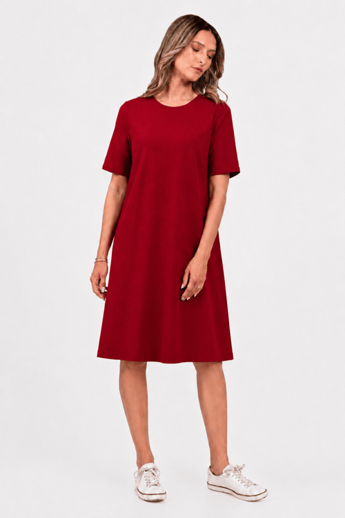 Rochie Eranthe casual burgundy Eranthe