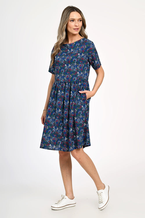 Rochie Eranthe cu imprimeu microfloral Eranthe