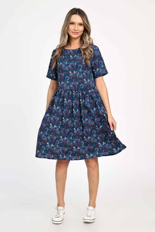 Rochie Eranthe cu imprimeu microfloral Eranthe