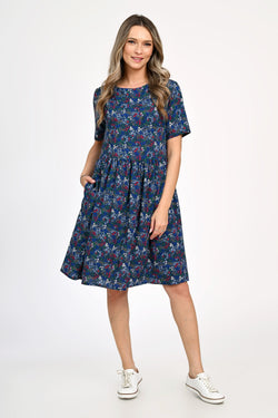 Rochie Eranthe cu imprimeu microfloral Eranthe