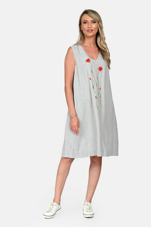 Rochie Eranthe cu maci Eranthe