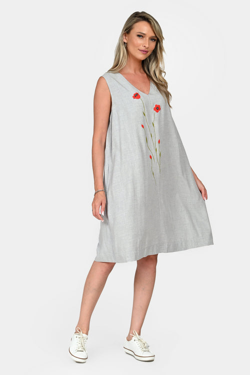 Rochie Eranthe cu maci Eranthe