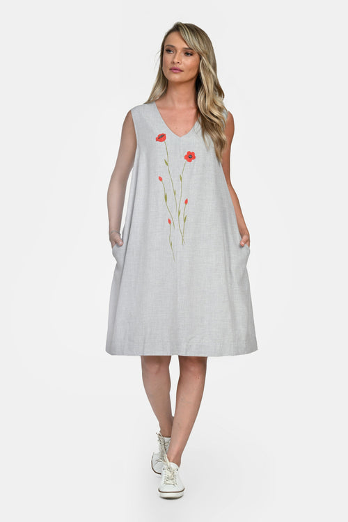 Rochie Eranthe cu maci Eranthe