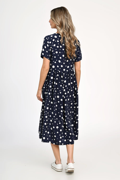 Rochie Eranthe lunga cu buline Eranthe