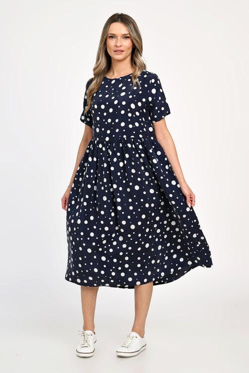 Rochie Eranthe lunga cu buline Eranthe
