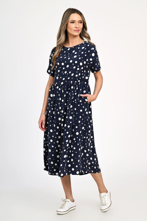 Rochie Eranthe lunga cu buline Eranthe