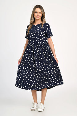 Rochie Eranthe lunga cu buline Eranthe
