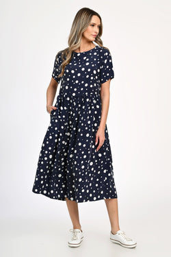 Rochie Eranthe lunga cu buline Eranthe