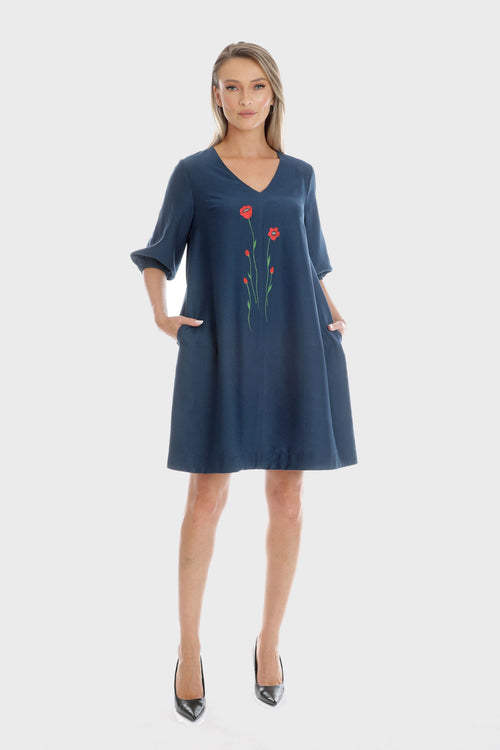 Rochie Eranthe Red Flowers Eranthe