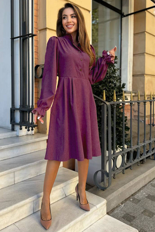 Rochie midi casual mov Mahima Natalee