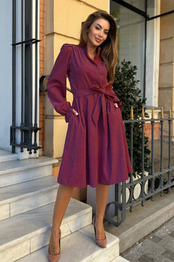 Rochie midi casual mov Mahima Natalee