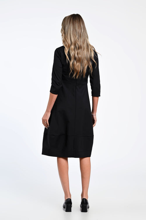 Rochie neagră midi Elena Natalee