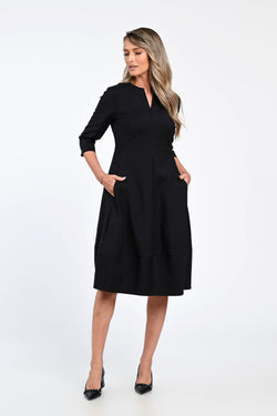 Rochie neagră midi Elena Natalee