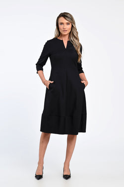Rochie neagră midi Elena Natalee