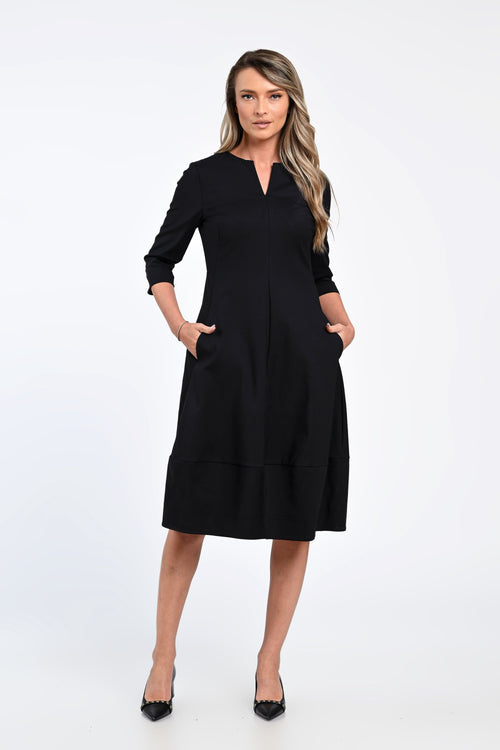 Rochie neagră midi Elena Natalee