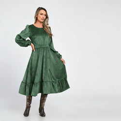 Rochie verde din raiat Sofia Natalee