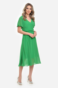 Rochie de vara din voal verde Gilda Natalee Fashion