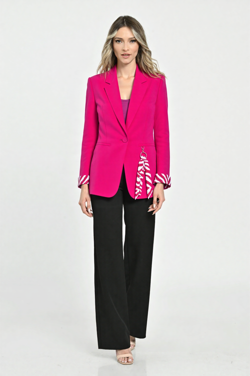 Sacou damă  elegant fucsia Bianca Natalee Fashion