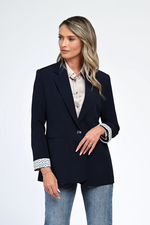 Sacou dama elegant navy Tina Natalee