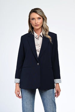 Sacou dama elegant navy Tina Natalee