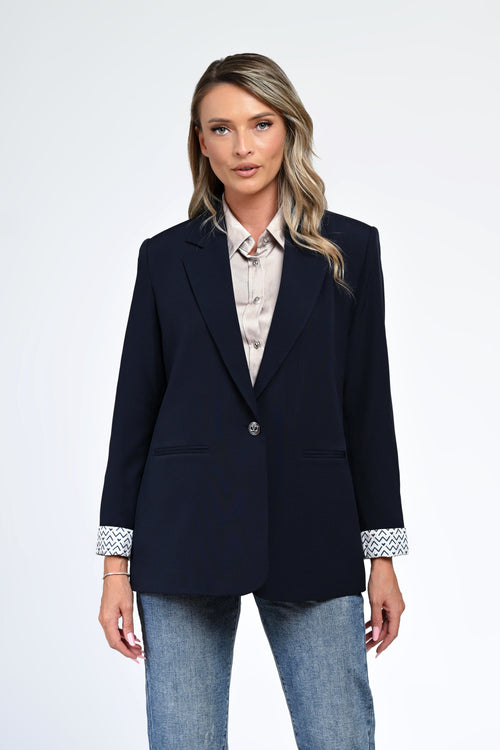 Sacou dama elegant navy Tina Natalee