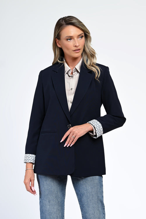 Sacou dama elegant navy Tina Natalee