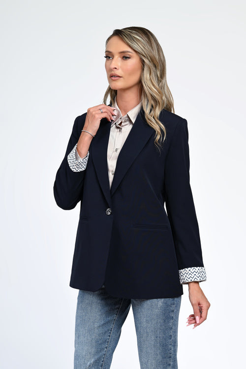 Sacou dama elegant navy Tina Natalee