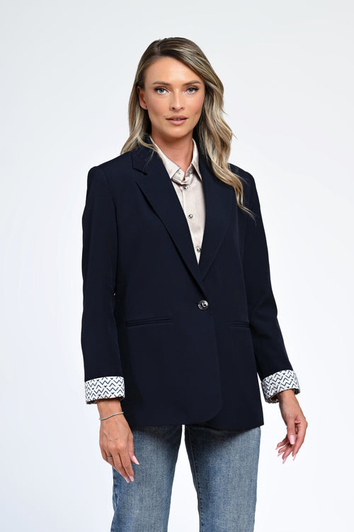 Sacou dama elegant navy Tina Natalee