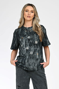 Tricoul din bumbac cu imprimeu Lydia Natalee