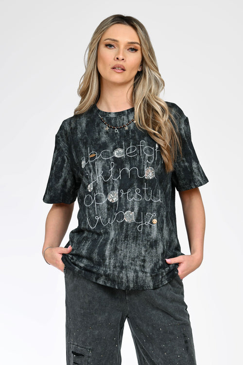 Tricoul din bumbac cu imprimeu Lydia Natalee